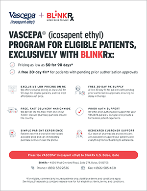 E-prescribe VASCEPA to BlinkRx U.S.